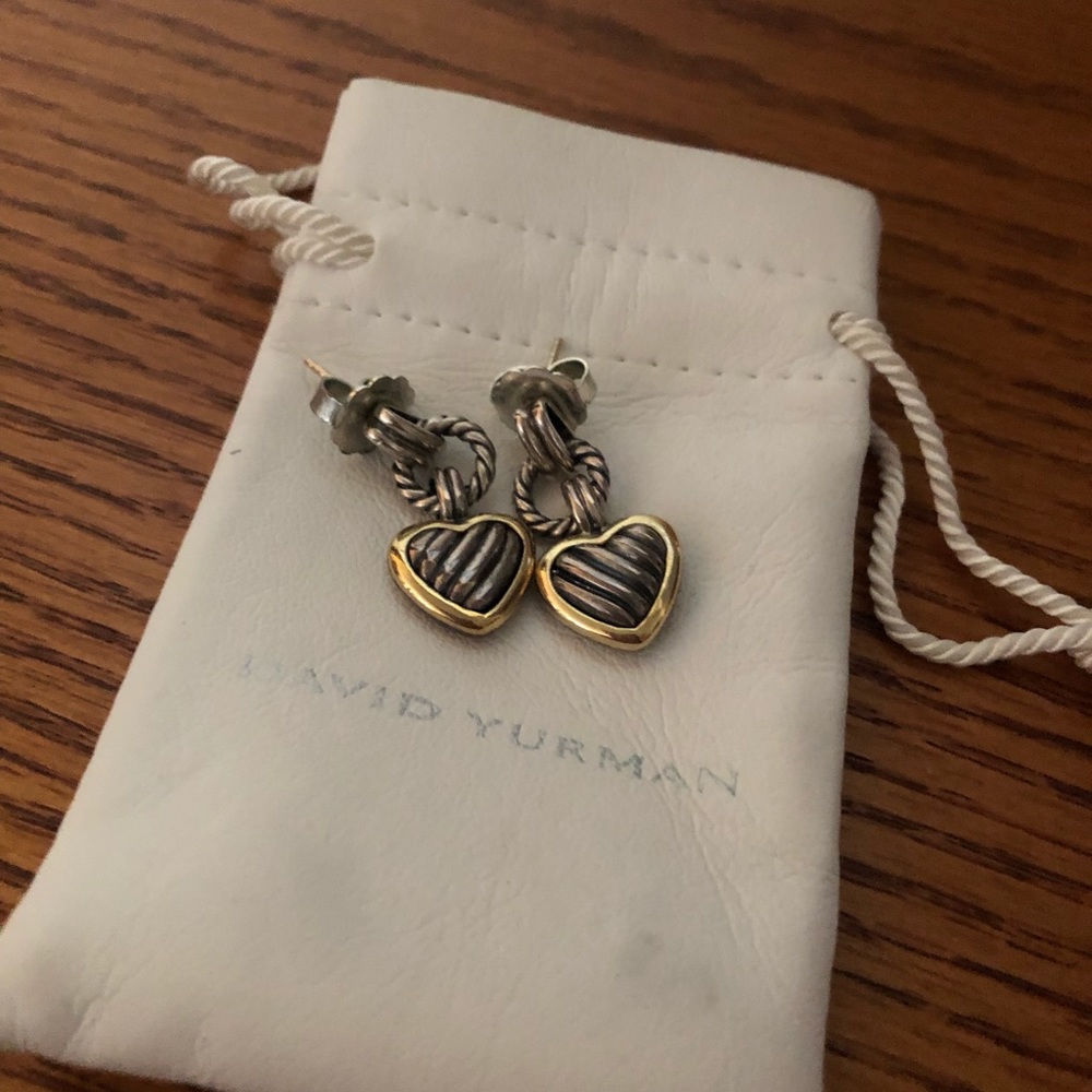 David Yurman heart earrings